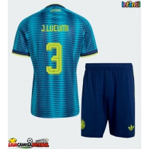 Camisa de Futebol Colômbia Jhon Lucumi #3 Equipamento Secundário Infantil Mundo 2026 Manga Curta (+ Calças curtas)